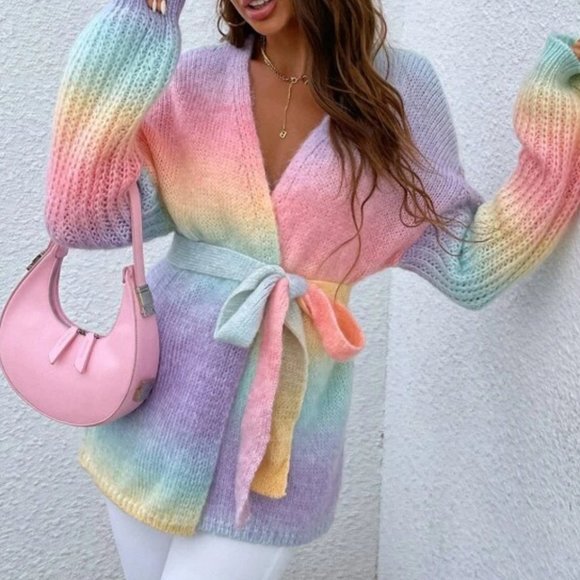 Rainbow Ombre Cardigan - Picture 3 of 6